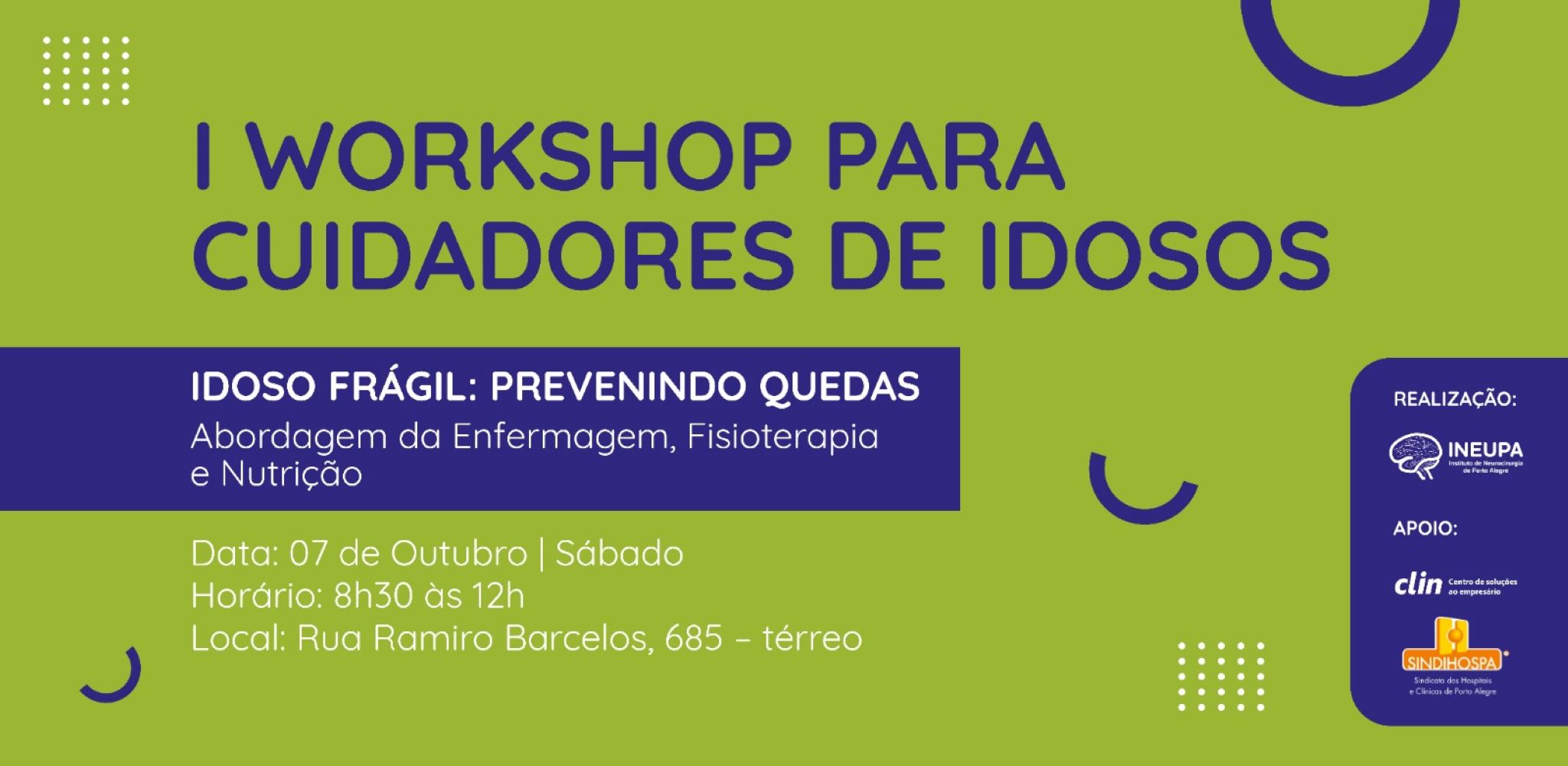 I WORKSHOP PARA CUIDADORES DE IDOSOS